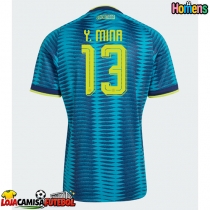 Camisa de Futebol Colômbia Yerry Mina #13 Equipamento Secundário Mundo 2026 Manga Curta